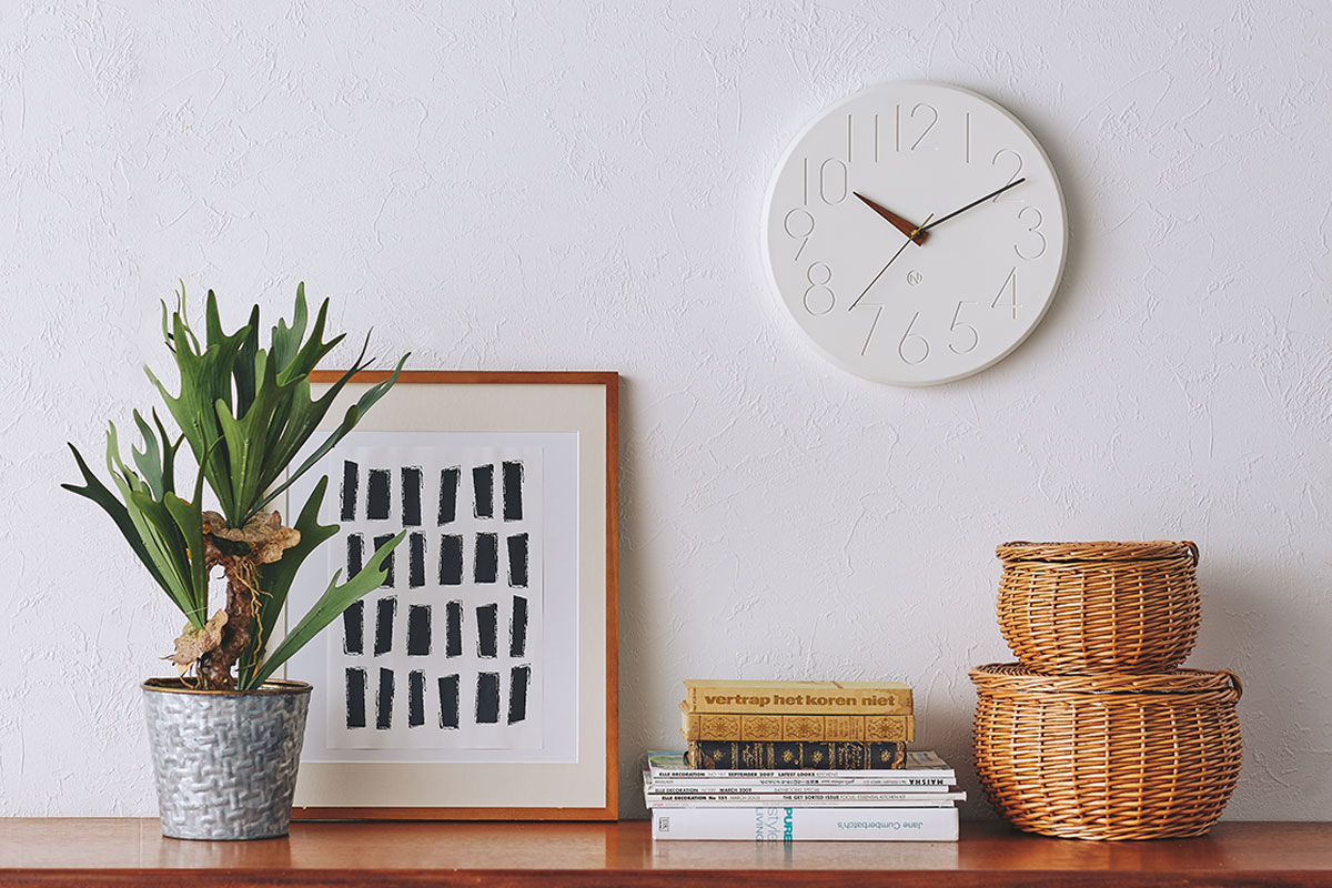 Smuk Wall Clock ホワイト Smuk” wall clock - Gallery Kiss